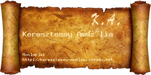 Keresztessy Amália névjegykártya